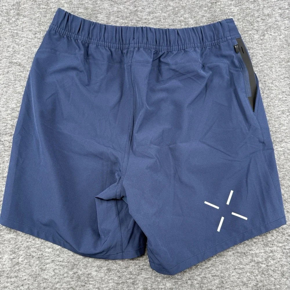 Ten Thousand Foundation Athletic Short TTSH0003V5 Mens Medium Navy Blue 7in New